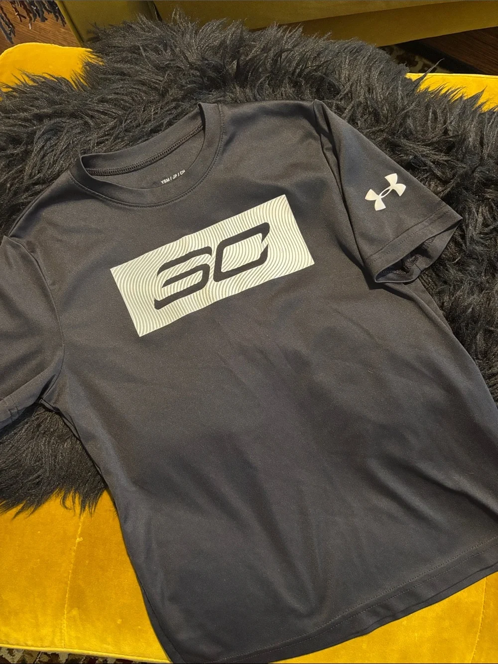 Steph Curry Under Armour Athletic Black T-Shirt YSM 6 7